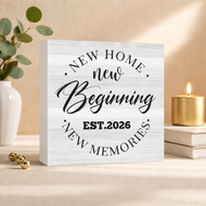 New Home Gift Acrylic Sign | Closing Gift for Home Buyers | Realtor Client Gift