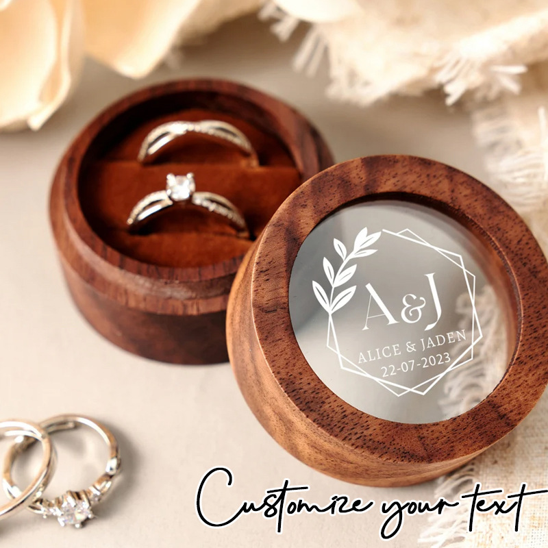 Personalied Wedding Season Ring Proposal Ceremony Box