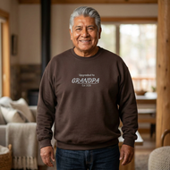 Upgraded to Grandpa Embroidered Sweatshirt | Father's Day Gift for Dad or Grandparent | 10 Colors