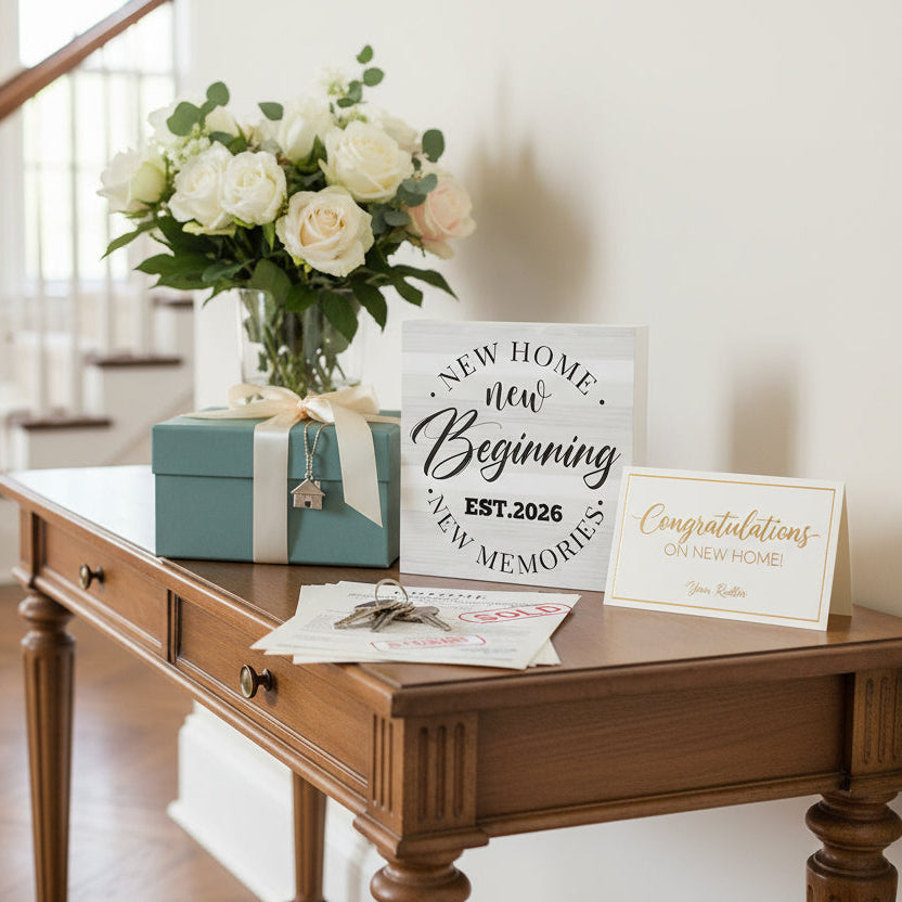 New Home Gift Acrylic Sign | Closing Gift for Home Buyers | Realtor Client Gift