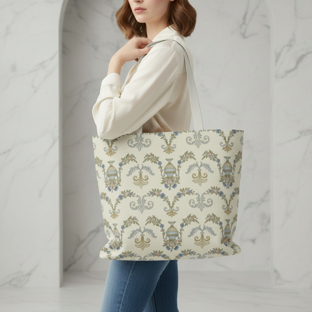 Ivory Regency Oversized Market Tote - Bridgerton Inspired Gift for her