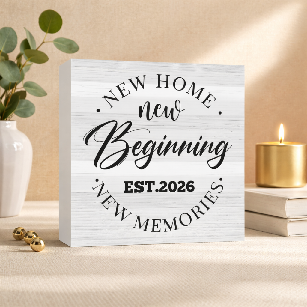 New Home Gift Acrylic Sign | Closing Gift for Home Buyers | Realtor Client Gift