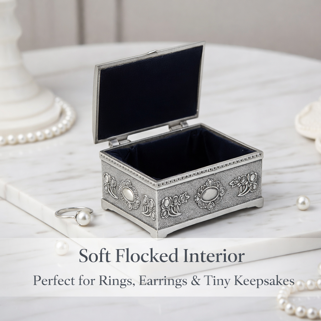 Personalized Vintage Ring Box | Small Custom Name Jewelry Box | Bridesmaid Gift