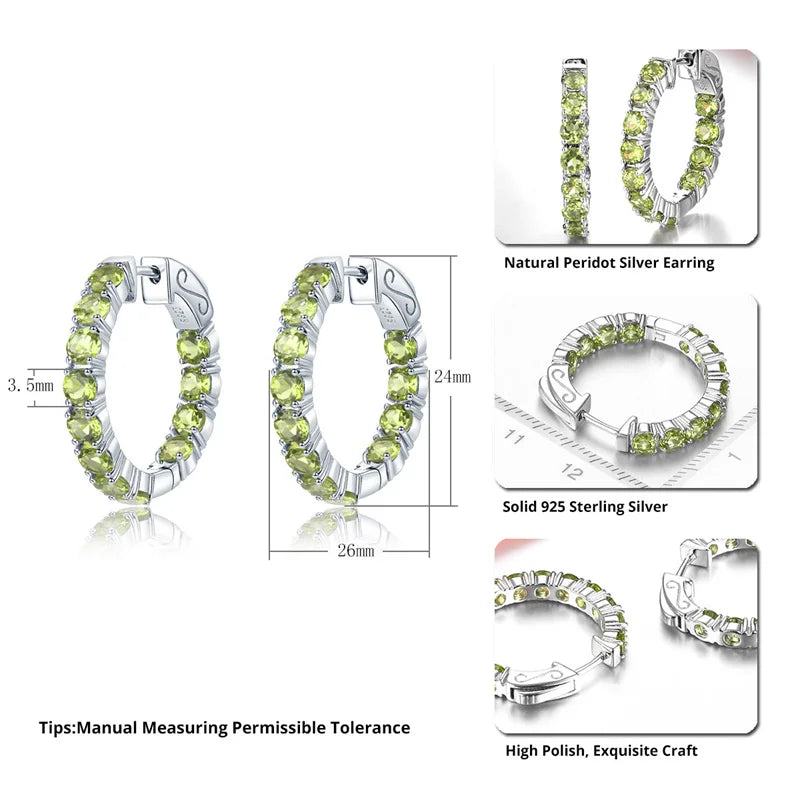 Natural Citrine Sterling Silver Earrings - 5 Carats | Genuine Gemstone