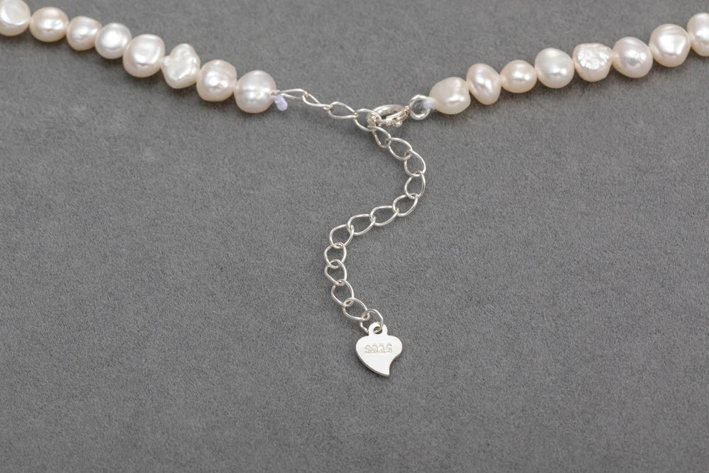 Baroque Freshwater Pearl Necklace | Sterling Silver or Gold Plated