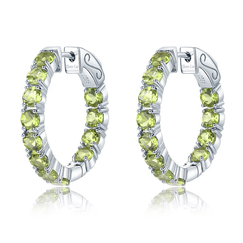 Natural Citrine Sterling Silver Earrings - 5 Carats | Genuine Gemstone