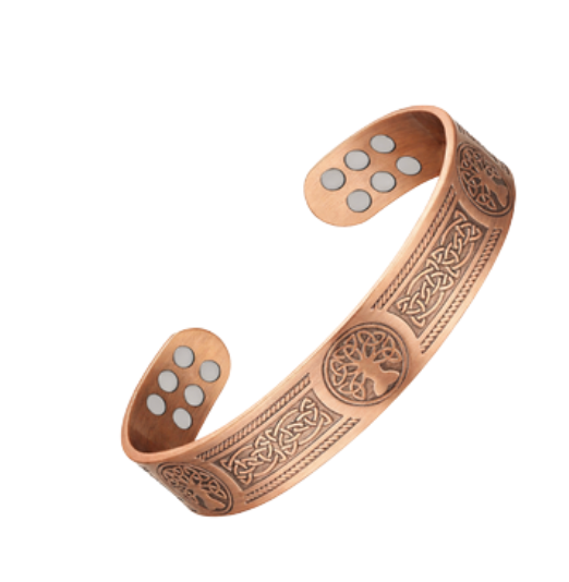 Tree of Life Copper Magnetic Bracelet – Celtic Copper Cuff