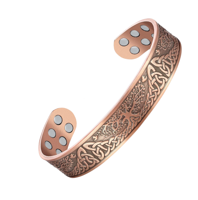 Tree of Life Copper Magnetic Bracelet – Celtic Copper Cuff