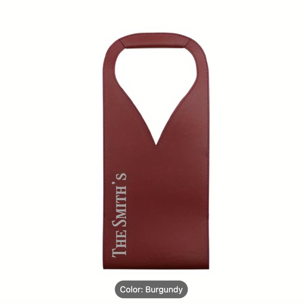 Personalized Leather Wine Bag | Bridesmaid Favors | Mother’s Day or Birthday Gift for Her