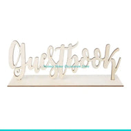 H7BF Wooden Guestbook Sign Wedding Decor Freestanding Sign Decoration DIY Gift