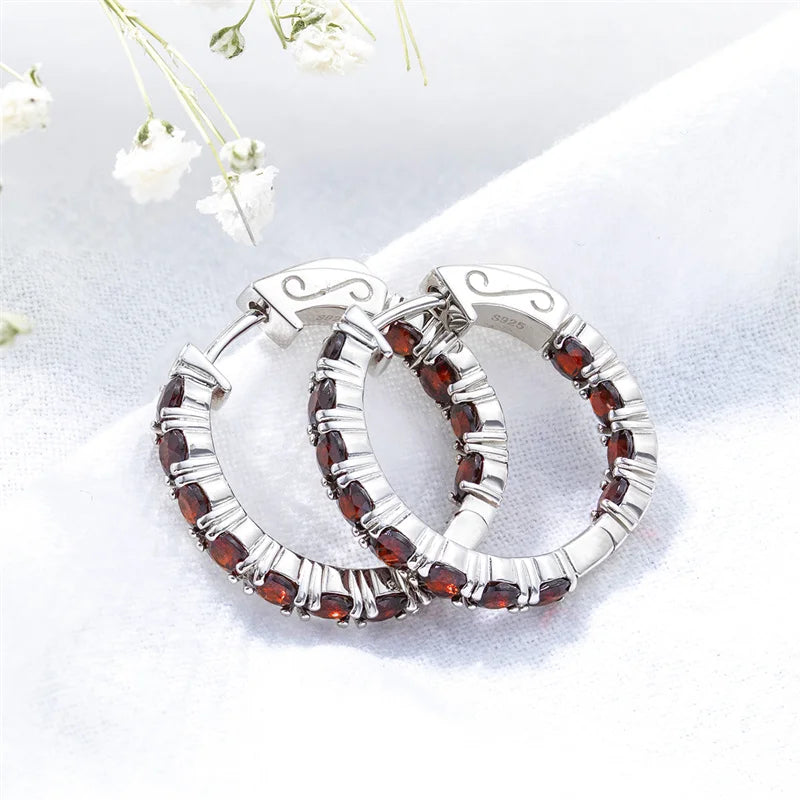 Natural Citrine Sterling Silver Earrings - 5 Carats | Genuine Gemstone