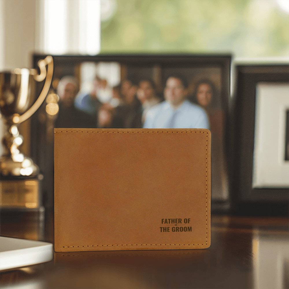Father of the Groom Leather Wallet for Dad | Premium Father's Day Gift