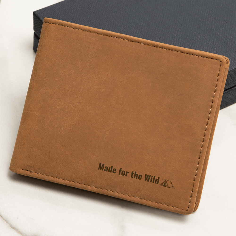 Made for the Wild Leather Wallet for Outdoorsman | Father's Day Gift | Birthday Present