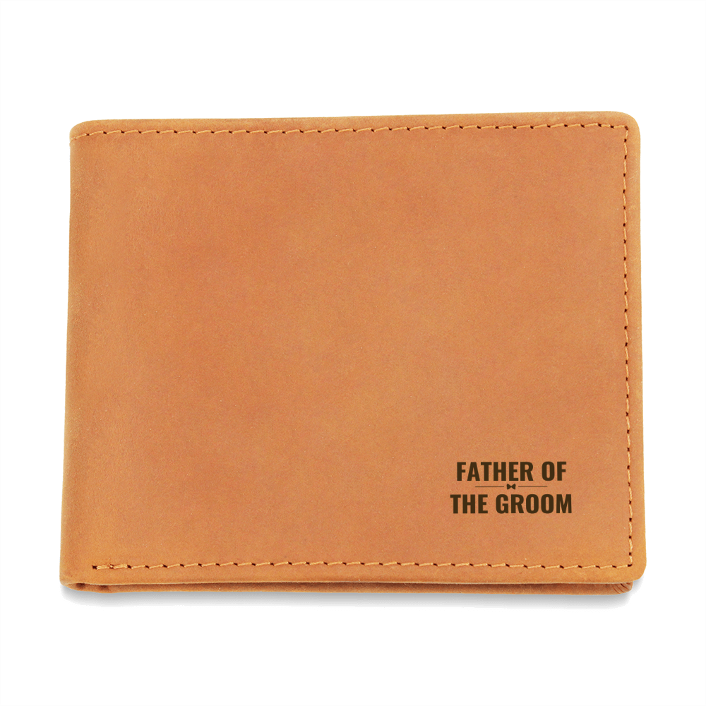 Father of the Groom Leather Wallet for Dad | Premium Father's Day Gift
