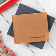Roam with Purpose Leather Wallet for Traveler | Father's Day Gift for Explorer | Birthday Present