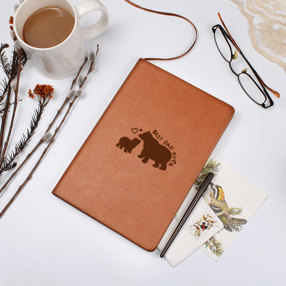 Best Dad Ever Vegan Leather Journal | Father's Day Gift from Child