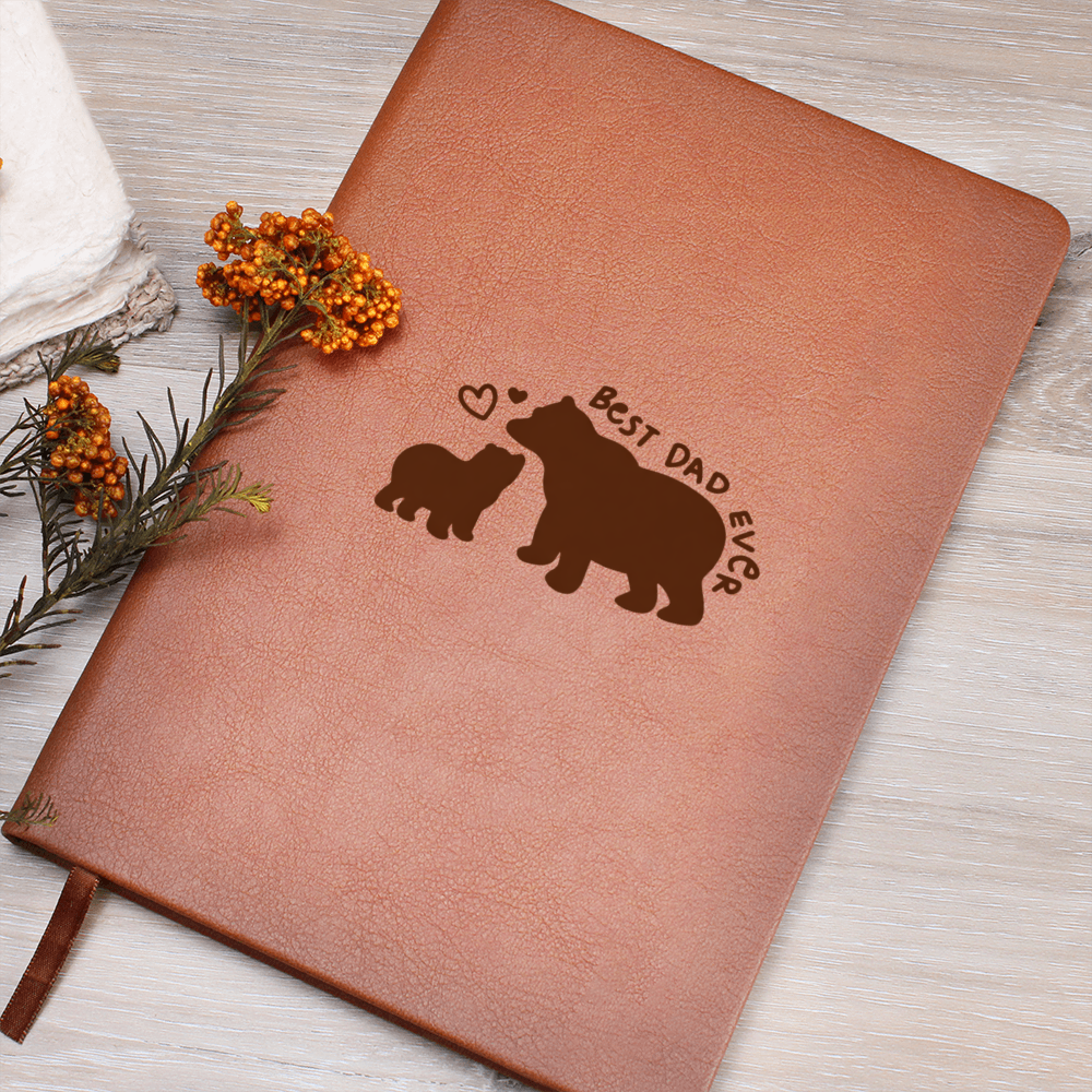 Best Dad Ever Vegan Leather Journal | Father's Day Gift from Child