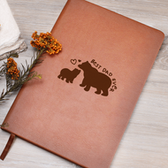 Best Dad Ever Vegan Leather Journal | Father's Day Gift from Child