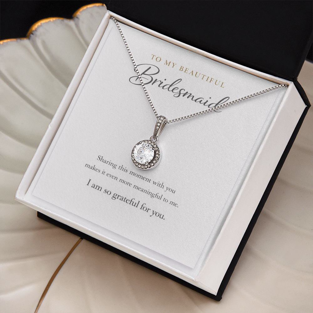 Bridesmaid Eternal Hope Necklace – CZ Wedding Party Thank You Gift