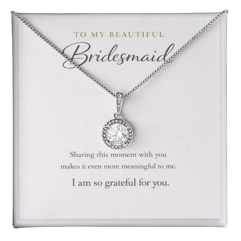 Bridesmaid Eternal Hope Necklace – CZ Wedding Party Thank You Gift