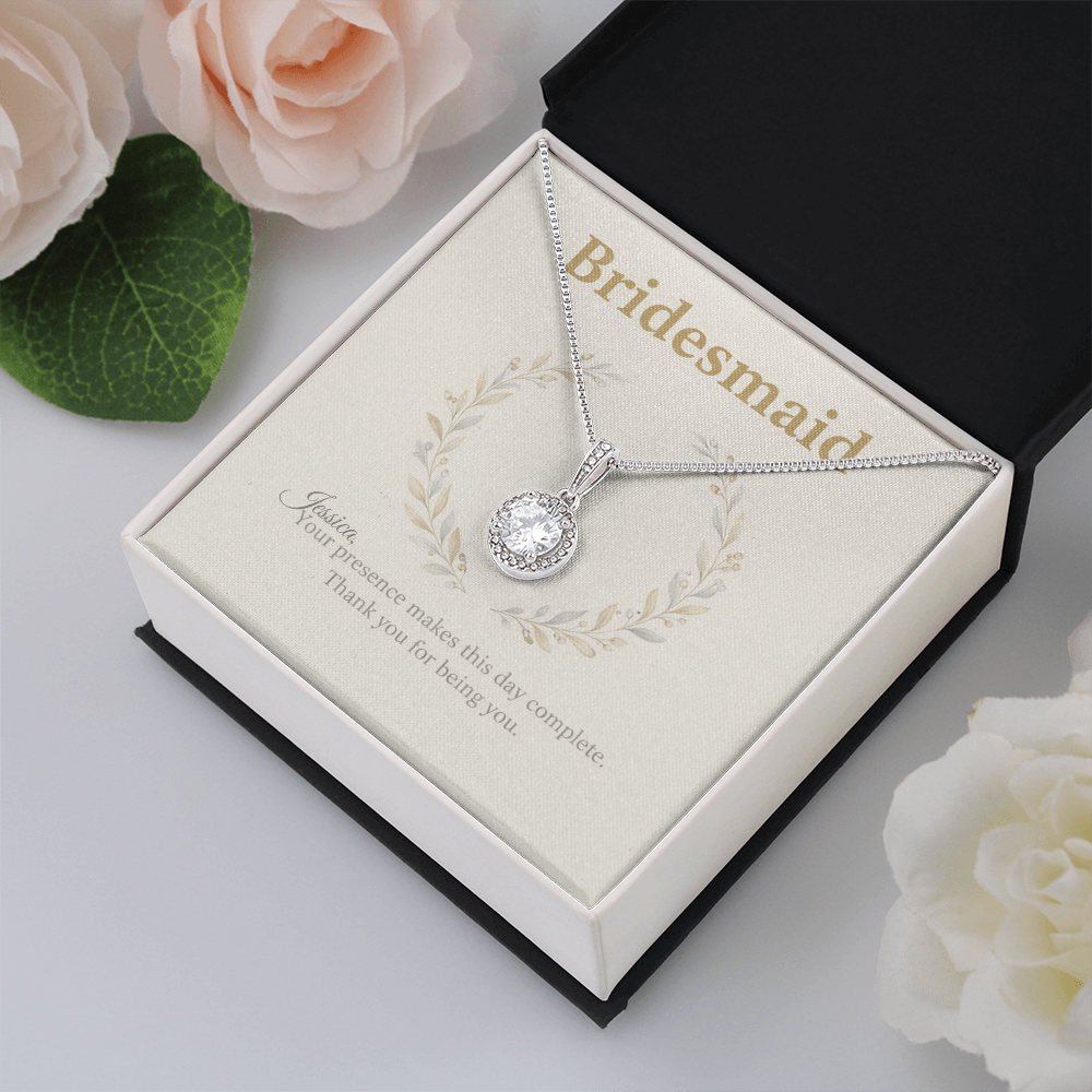 Bridesmaid Eternal Hope Necklace | CZ Wedding Party Thank You Gift