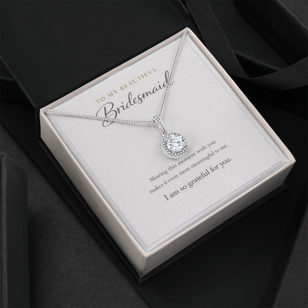 Bridesmaid Eternal Hope Necklace – CZ Wedding Party Thank You Gift