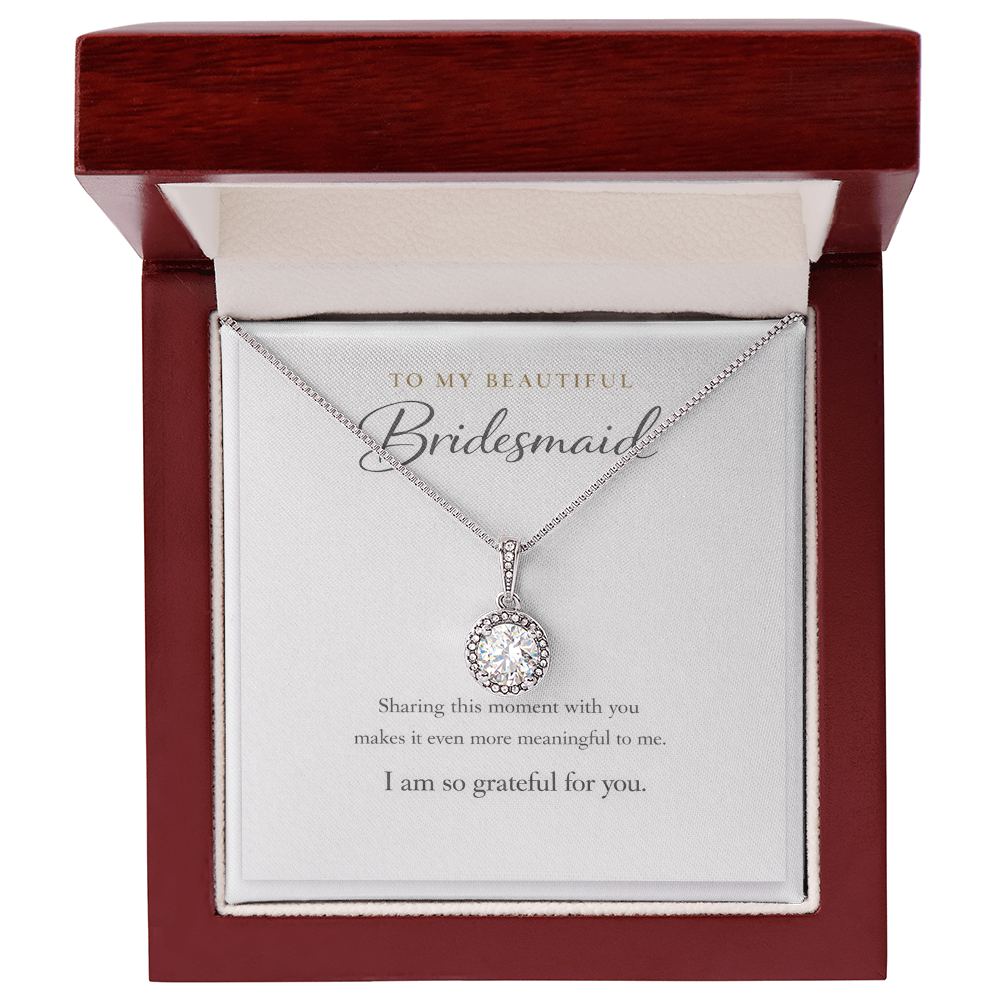 Bridesmaid Eternal Hope Necklace – CZ Wedding Party Thank You Gift