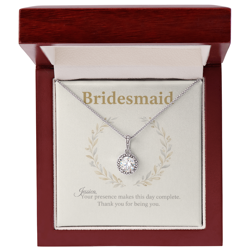 Bridesmaid Eternal Hope Necklace | CZ Wedding Party Thank You Gift