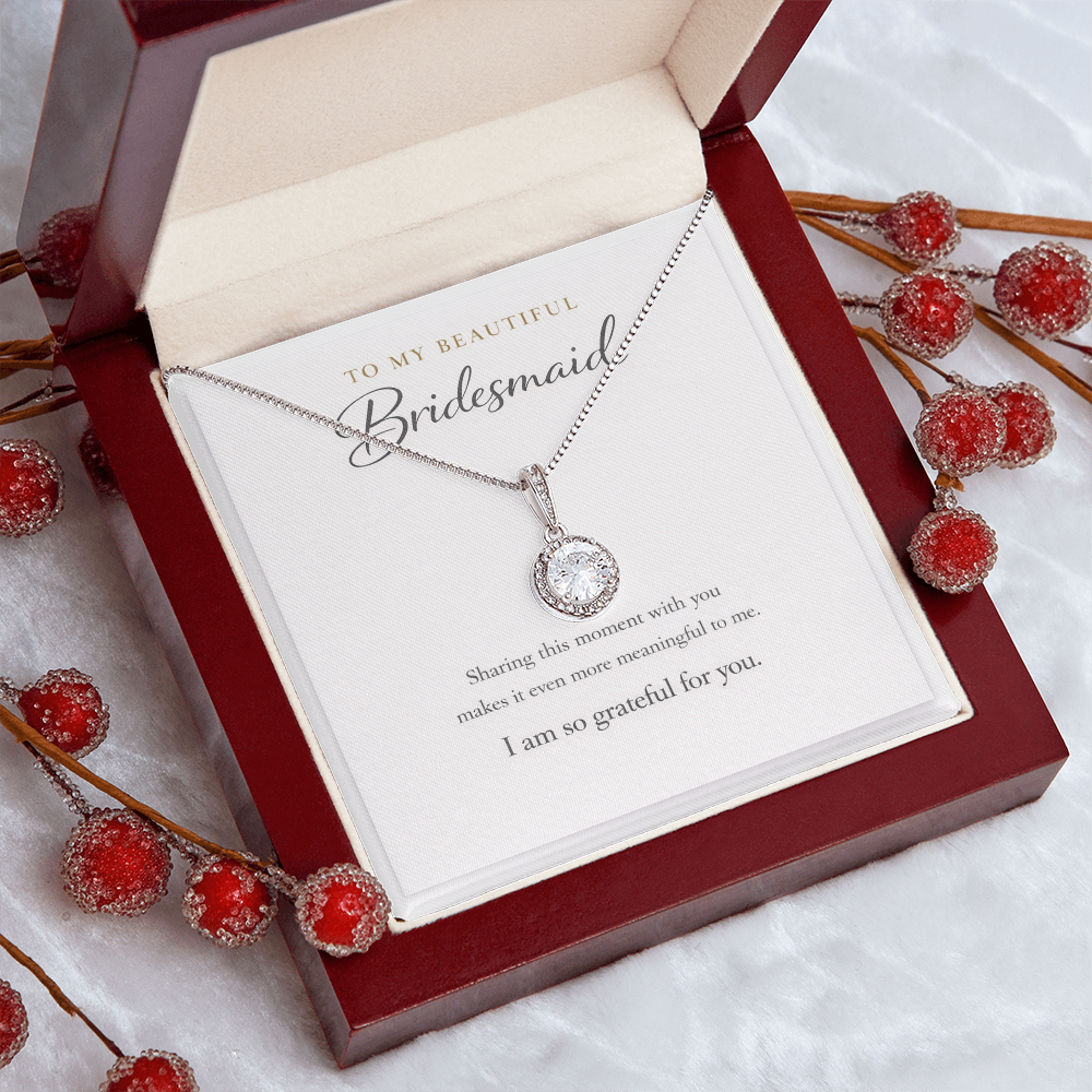 Bridesmaid Eternal Hope Necklace – CZ Wedding Party Thank You Gift