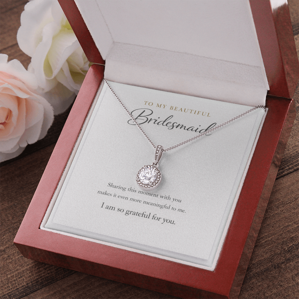 Bridesmaid Eternal Hope Necklace – CZ Wedding Party Thank You Gift