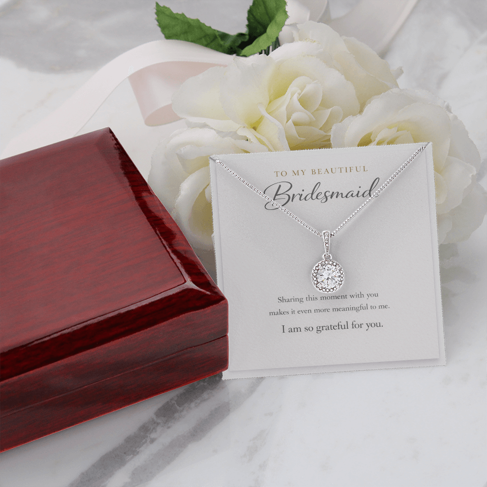 Bridesmaid Eternal Hope Necklace – CZ Wedding Party Thank You Gift