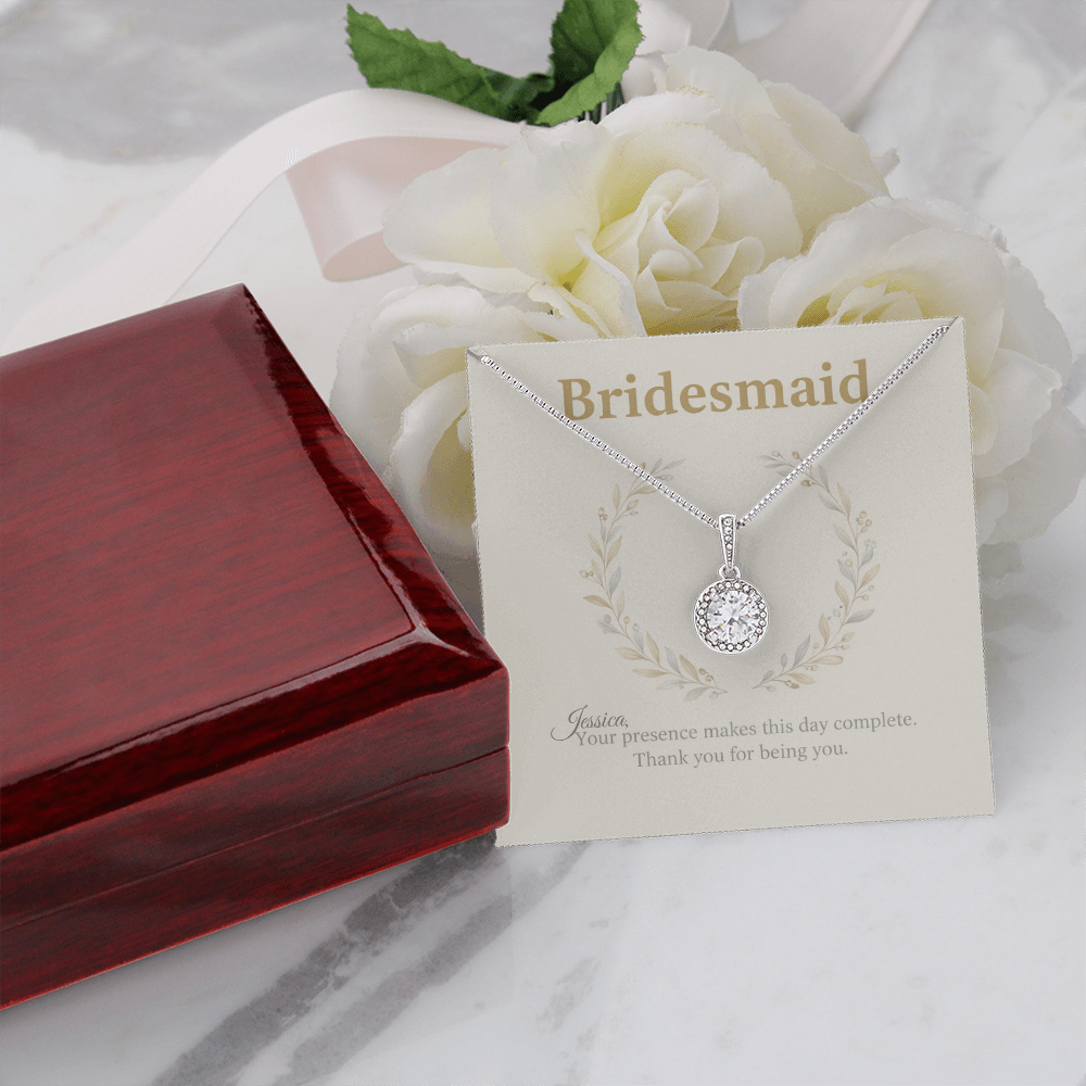 Bridesmaid Eternal Hope Necklace | CZ Wedding Party Thank You Gift