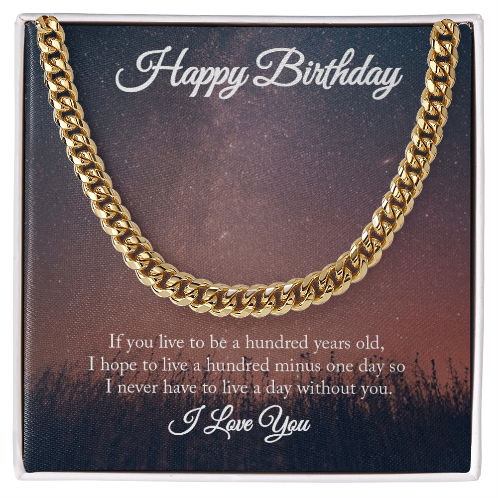 Cuban Link Chain Necklace with Gift Box | Sentimental Birthday Gift for Significant Other | 18"-22"