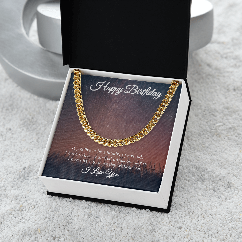 Cuban Link Chain Necklace with Gift Box | Sentimental Birthday Gift for Significant Other | 18"-22"