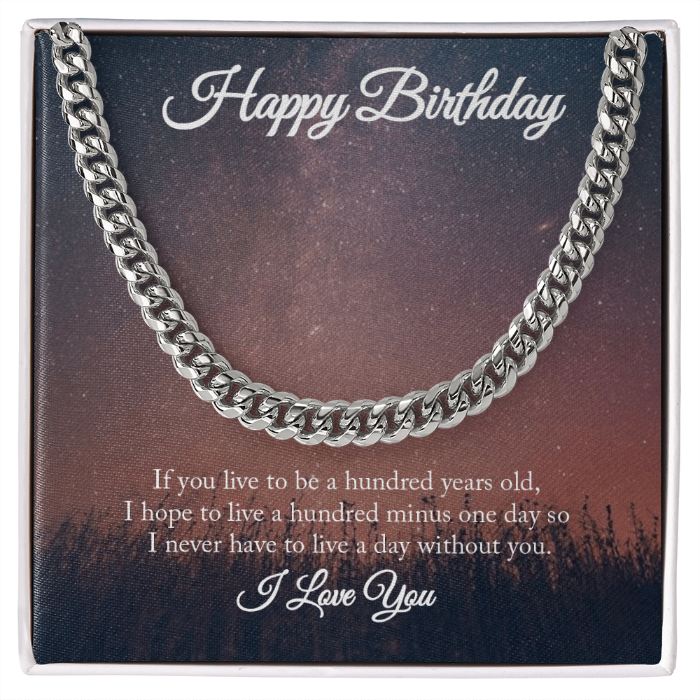 Cuban Link Chain Necklace with Gift Box | Sentimental Birthday Gift for Significant Other | 18"-22"