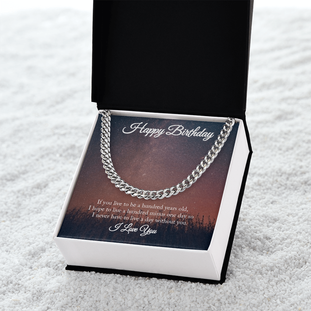 Cuban Link Chain Necklace with Gift Box | Sentimental Birthday Gift for Significant Other | 18"-22"