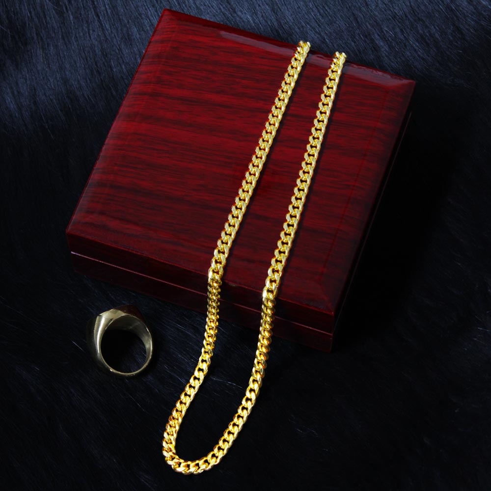 Cuban Link Chain Necklace with Gift Box | Sentimental Birthday Gift for Significant Other | 18"-22"