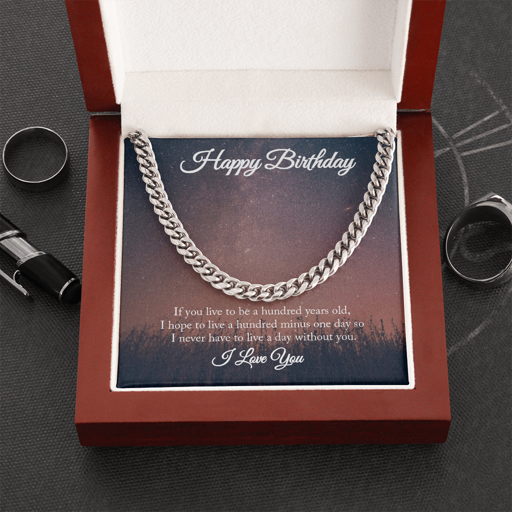 Cuban Link Chain Necklace with Gift Box | Sentimental Birthday Gift for Significant Other | 18"-22"