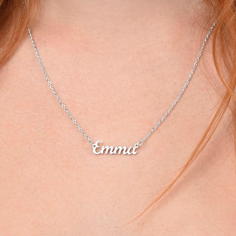Name Necklace Gift for Best Friend with Message Card and Gift Box