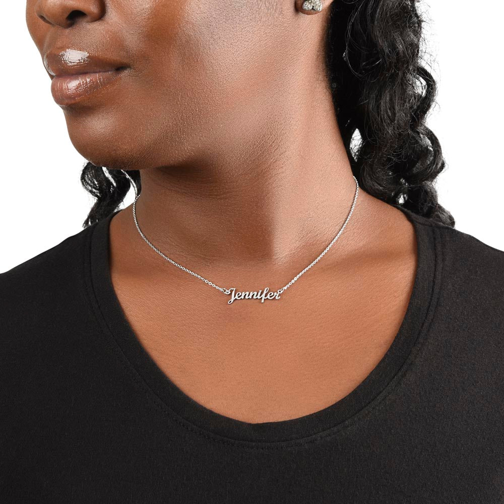 Name Necklace Gift for Best Friend with Message Card and Gift Box