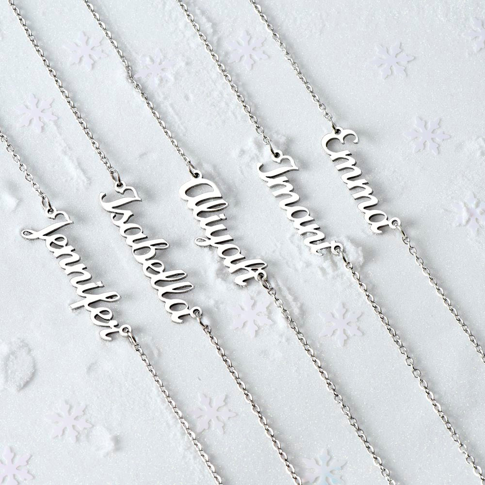 Name Necklace Gift for Best Friend with Message Card and Gift Box