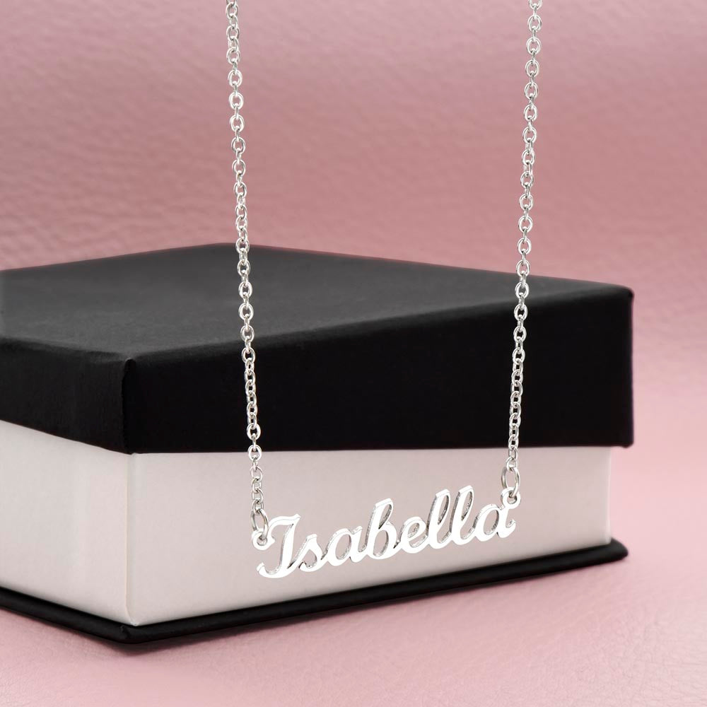 Name Necklace Gift for Best Friend with Message Card and Gift Box