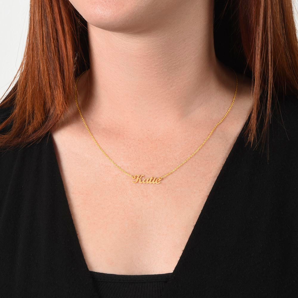 Name Necklace Gift for Best Friend with Message Card and Gift Box