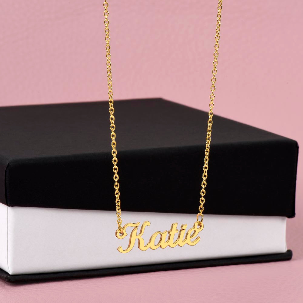 Name Necklace Gift for Best Friend with Message Card and Gift Box