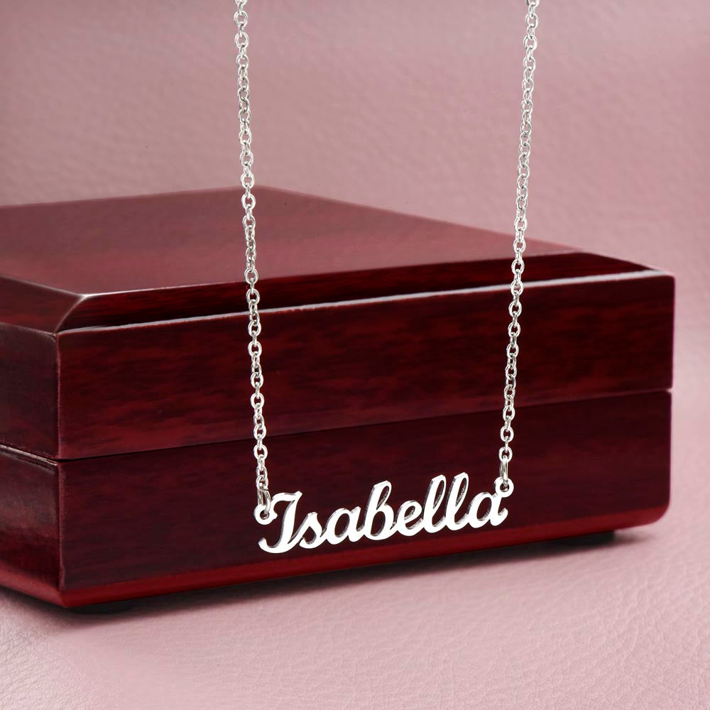 Name Necklace Gift for Best Friend with Message Card and Gift Box