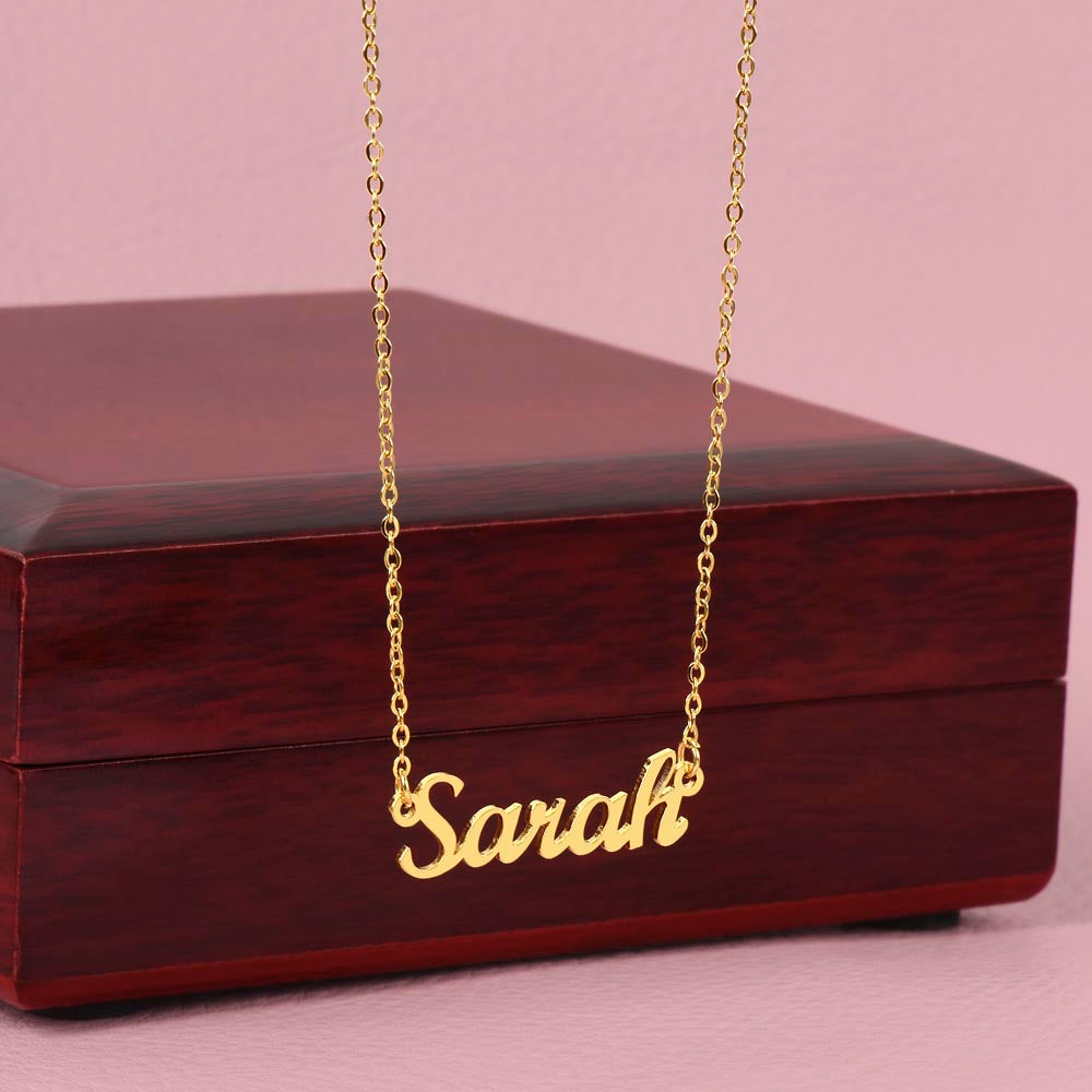 Name Necklace Gift for Best Friend with Message Card and Gift Box