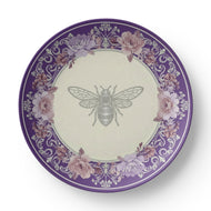 Bridgerton Inspired Bee Plate | Purple Regencycore Dinnerware | Floral China | Wedding Gift