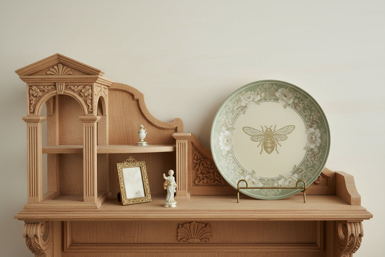 Bridgerton Inspired 10" Bee Plate | Sage Green Regencycore Dinnerware | Wedding Gift