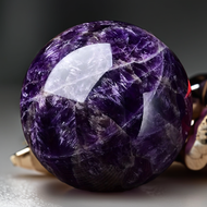 6.5-7cm Dream Amethyst Crystal Ball - Polished Room Decor - Healing Stone for Peaceful Energy