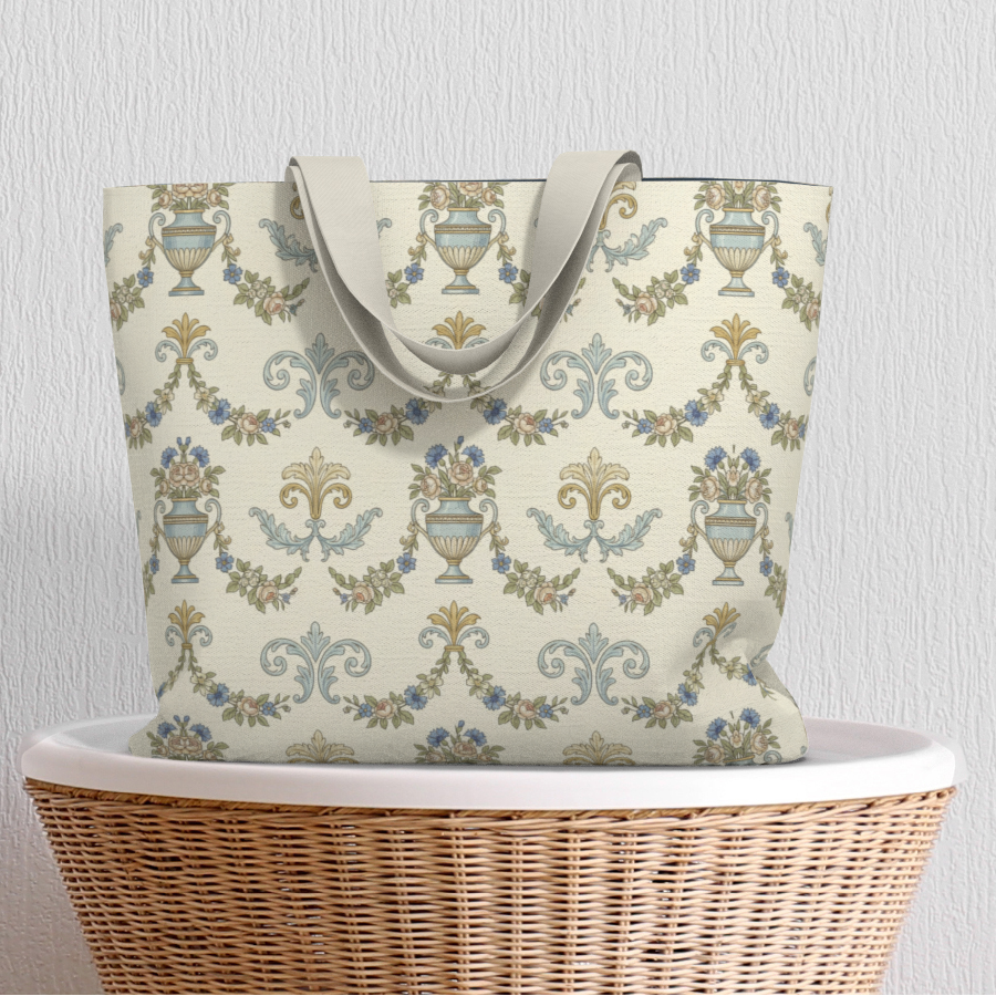 Ivory Regency Oversized Market Tote - Bridgerton Inspired Gift for her